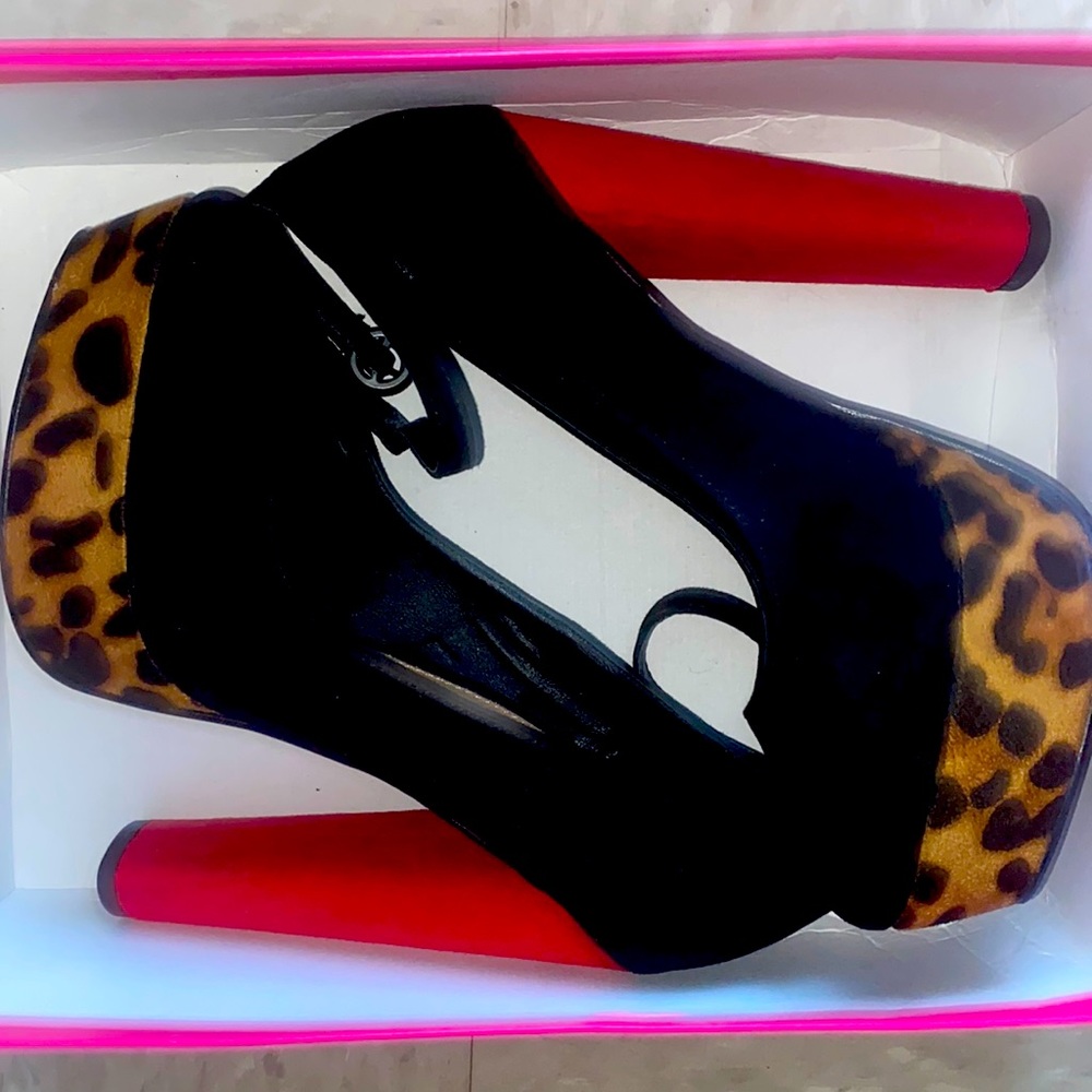 Multicolored Platform Heels